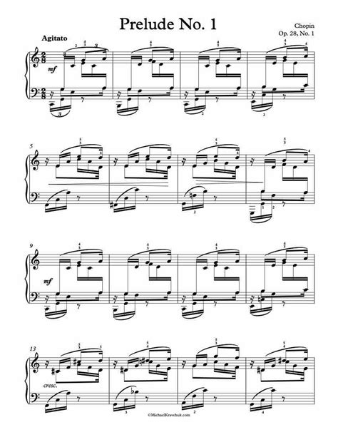 Free Sheet Music Prelude No 1 Op 28 Dil Biret